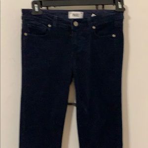 Paige navy blue corduroy jeans